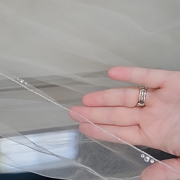 Diamond studed sequin, floral Wedding dress from MB Bride Greensburgh PA - Picture 3 of 14